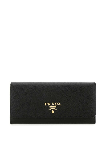  Prada Large Leather Wallet - Black 