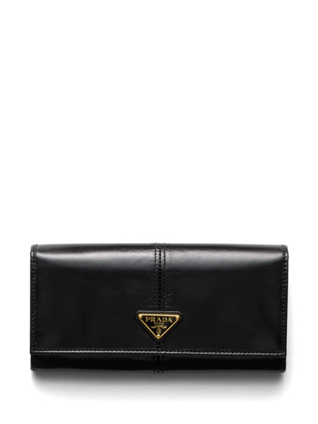  Prada Large Leather Wallet - Black 