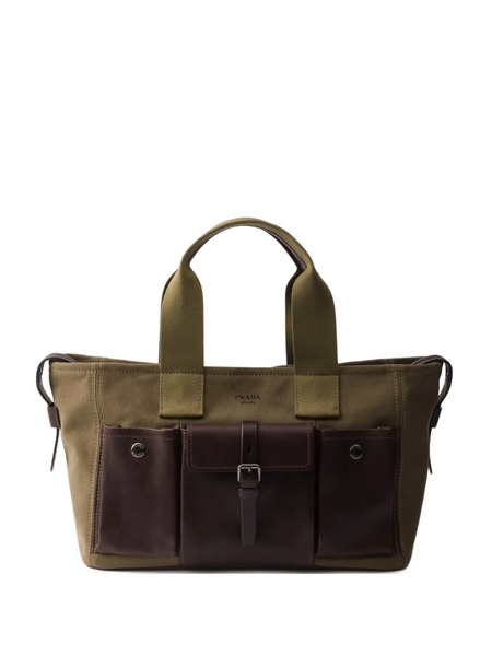  Prada Large Route Pocket Tote Bag - Green 