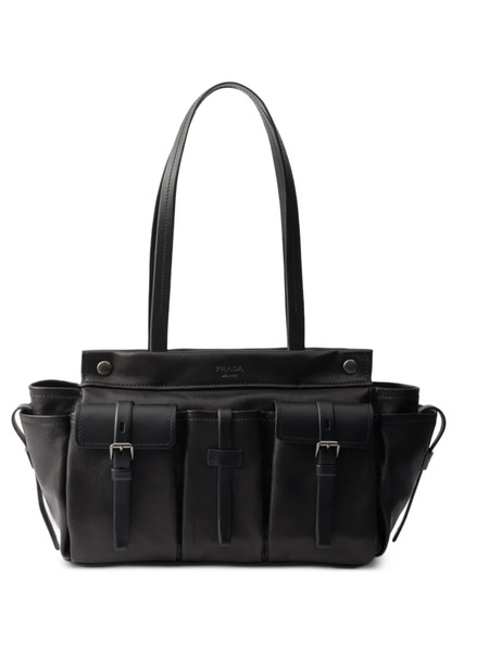  Prada Large Route Tote Bag - Black 