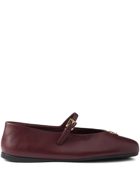  Prada Leather Ballet Flats - Red 