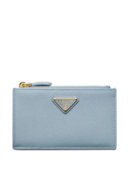  Prada Leather Card Holder - Blue 