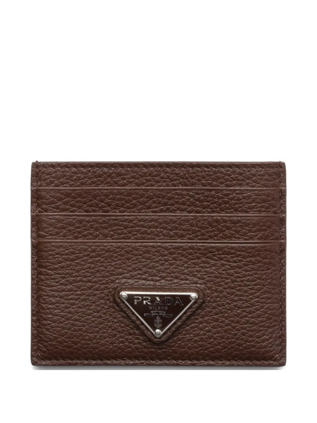  Prada Leather Card Holder - Brown 