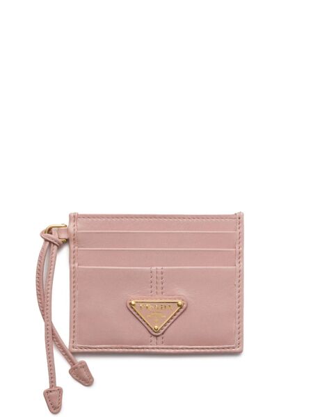  Prada Leather Card Holder - Pink 