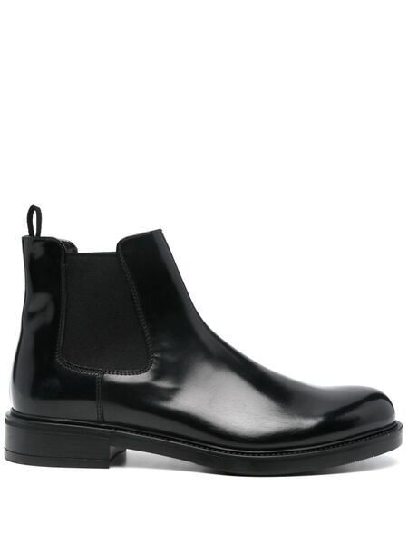  Prada Leather Chelsea Boots - Black 
