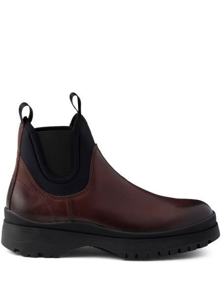  Prada Leather Chelsea Boots - Brown 
