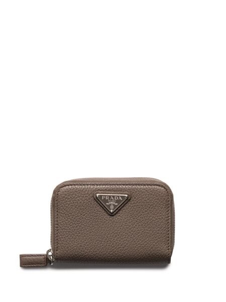  Prada Leather Coin Purse - Grey 