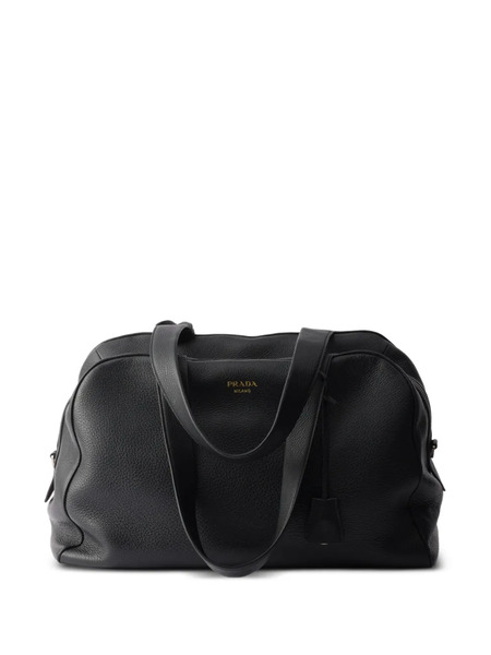  Prada Leather Duffel Bag - Black 