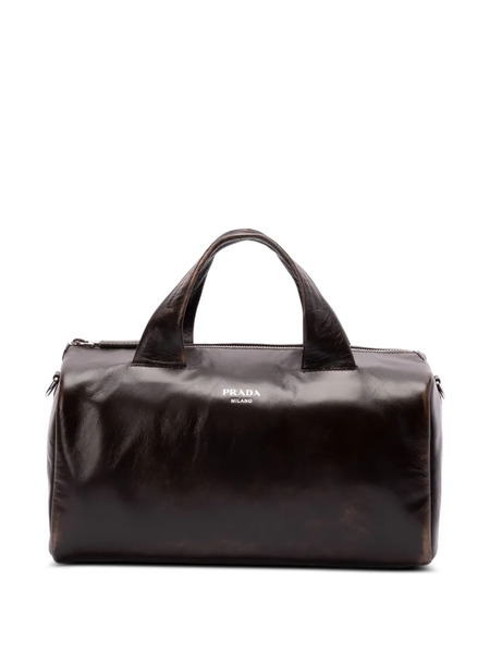  Prada Leather Duffle Bag - Brown 