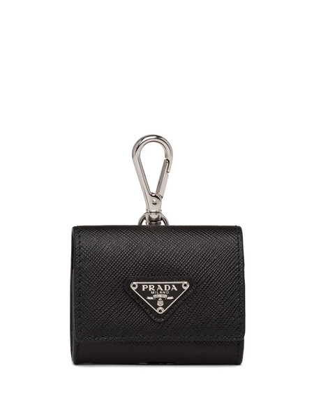  Prada Leather Earphones Case - Black 