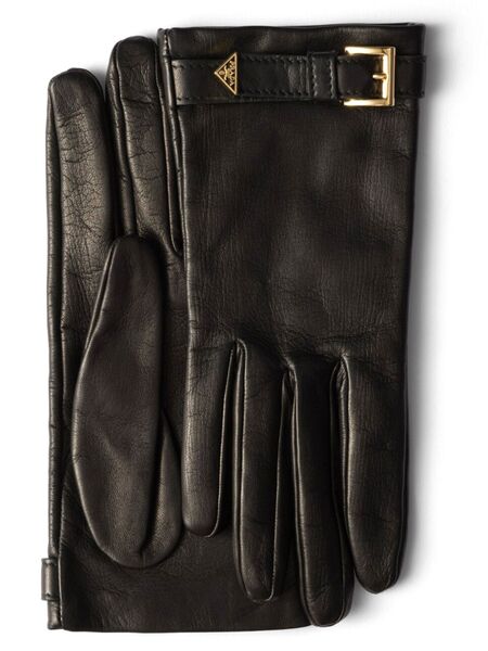  Prada Leather Gloves - Black 