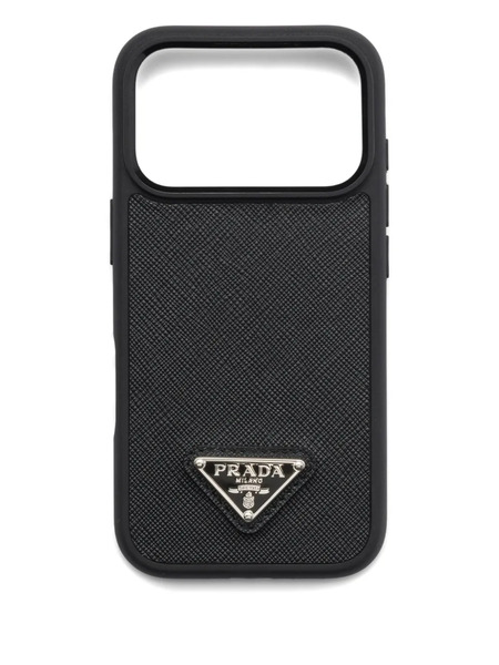  Prada Leather Iphone 17 Pro Case - Black 