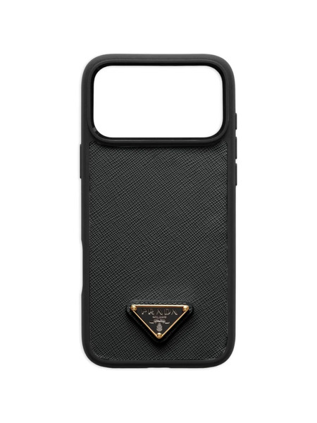  Prada Leather Iphone 17 Pro Case - Black 