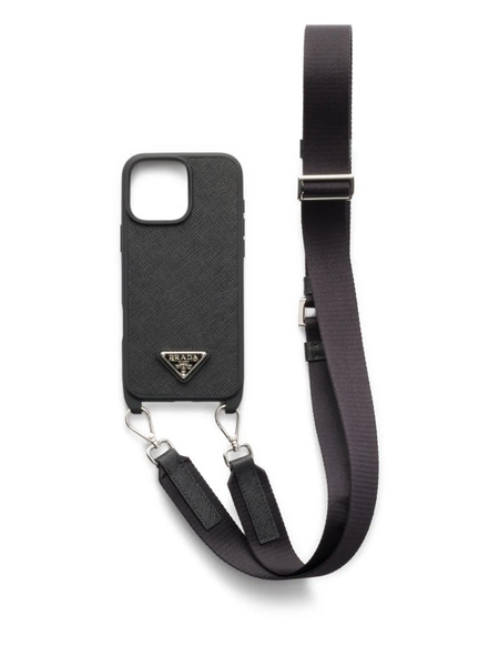  Prada Leather Iphone 16 Pro Max Case - Black 