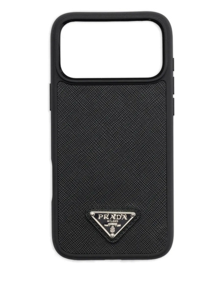  Prada Leather Iphone 17 Pro Max Case - Black 