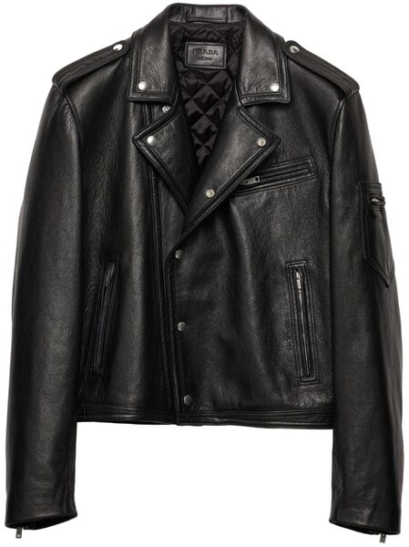  Prada Leather Jacket - Black 