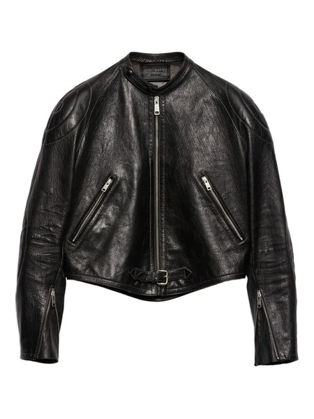  Prada Leather Jacket - Black 