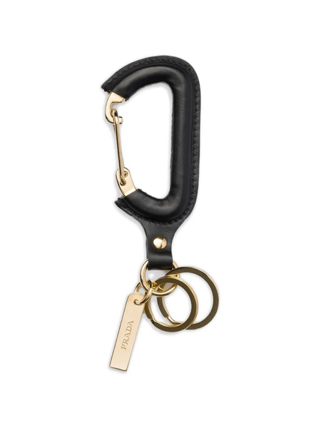  Prada Leather Keychain - Black 
