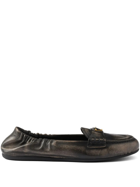  Prada Leather Loafers - Black 