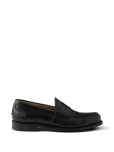  Prada Leather Loafers - Black 