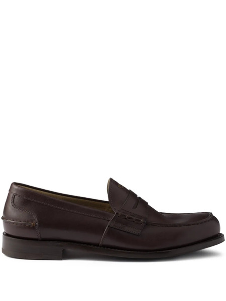  Prada Leather Loafers - Brown 