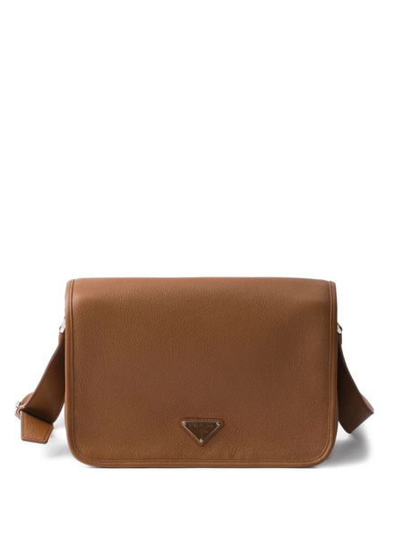  Prada Leather Messenger Bag - Brown 