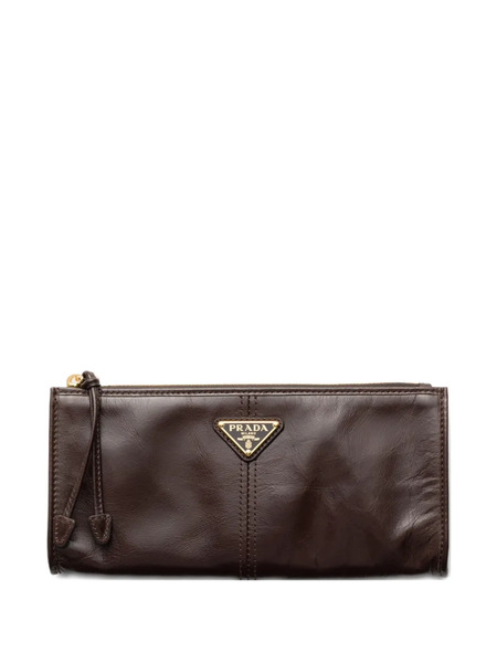  Prada Leather Pouch - Brown 
