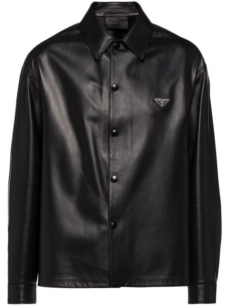  Prada Leather Shirt - Black 