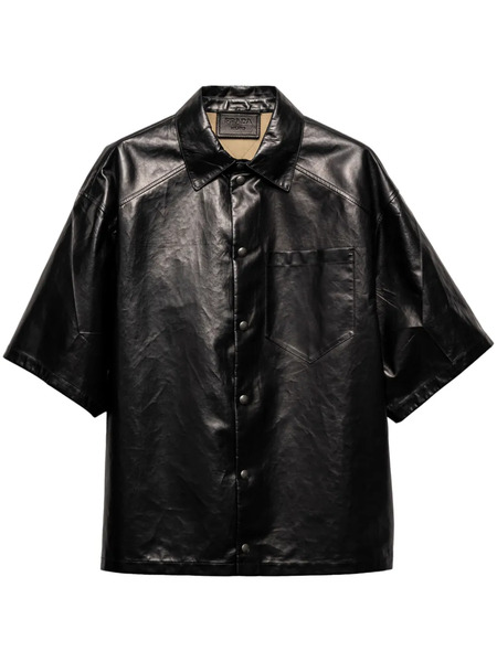  Prada Leather Shirt - Black 