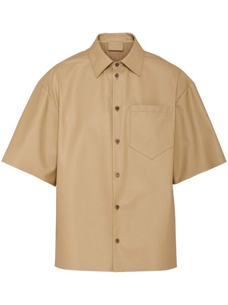  Prada Leather Shirt - Neutrals 