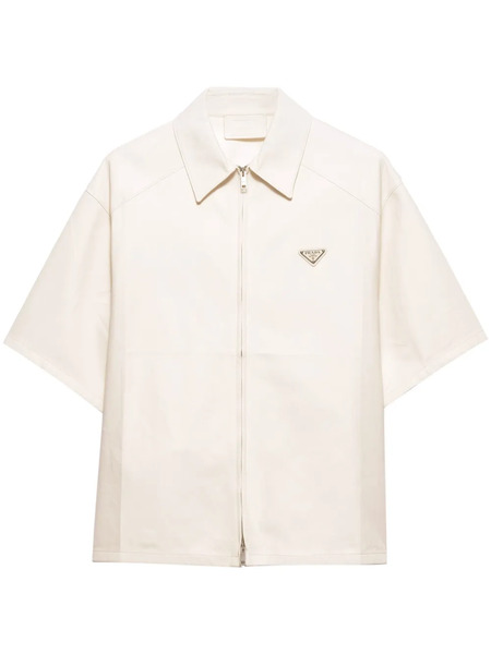  Prada Leather Shirt - White 