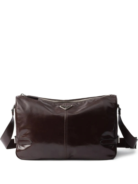  Prada Leather Shoulder Bag - Brown 