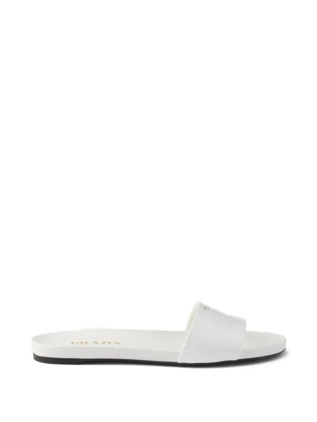  Prada Leather Slides - White 