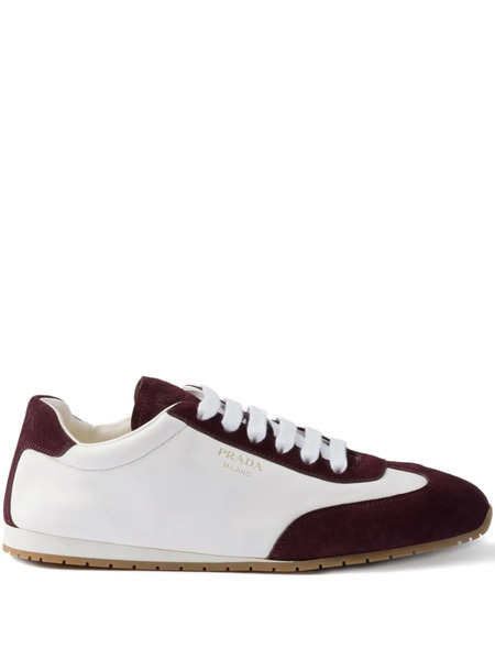  Prada Leather Sneakers - Neutrals 