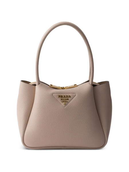  Prada Leather Tote Bag - Neutrals 