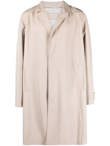  Prada Leather Trench Coat - Neutrals 