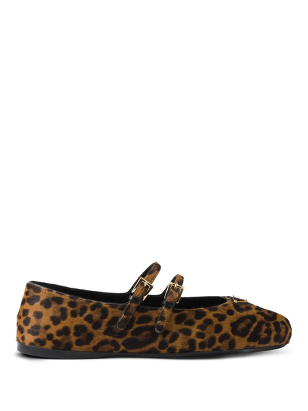  Prada Leopard-print Ballet Flats - Brown 
