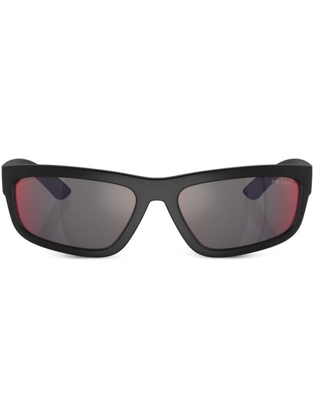  Prada Linea Rossa Printed Rectangle-frame Sunglasses - Black 