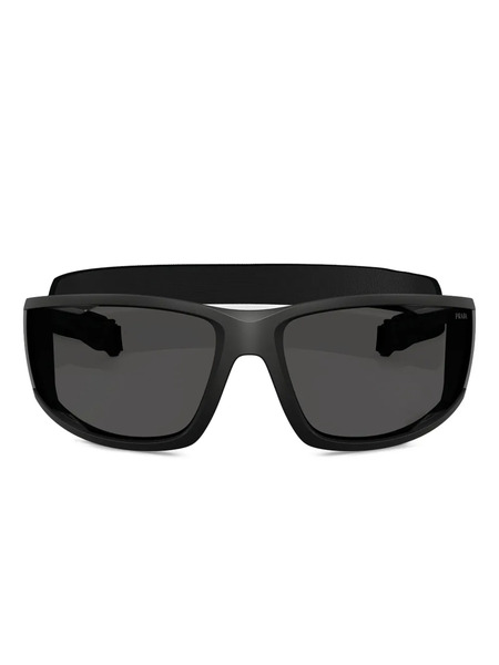  Prada Linea Rossa Rectangle-frame Sunglasses - Black 