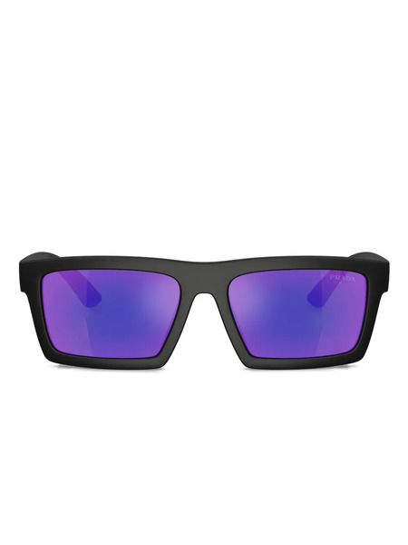  Prada Linea Rossa Rectangle-frame Sunglasses - Black 