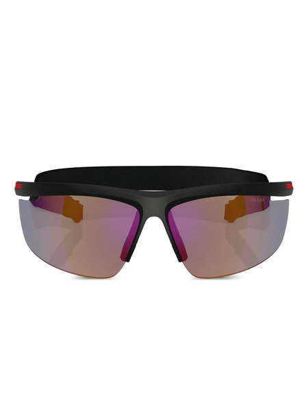  Prada Linea Rossa Shield-frame Sunglasses - Black 