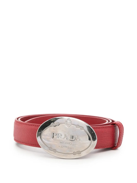  Prada Logo-buckle Belt - Red 