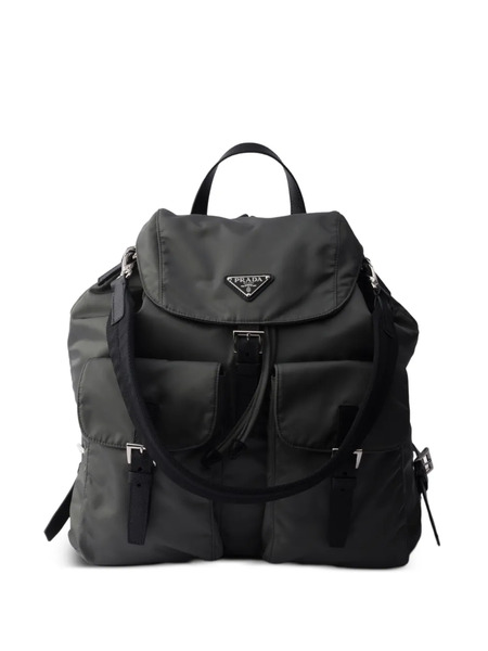  Prada Logo-detail Backpack - Grey 