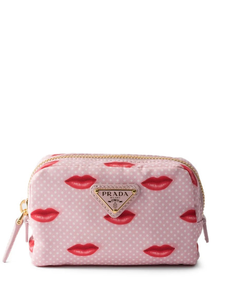  Prada Logo-detail Make Up Bag - Pink 