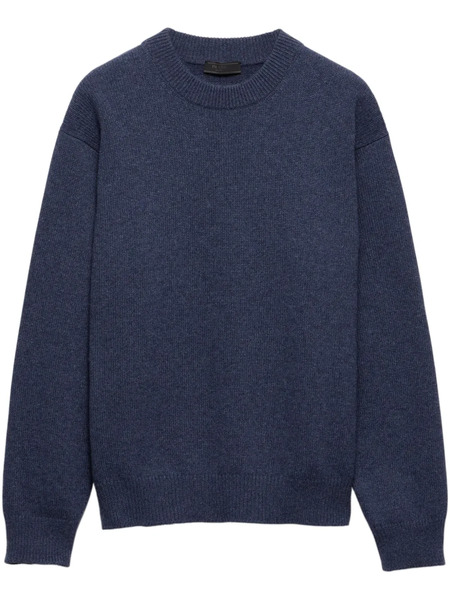  Prada Logo-embroidered Jumper - Blue 