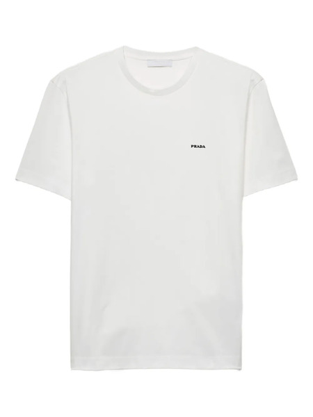  Prada Logo-embroidered T-shirt - White 
