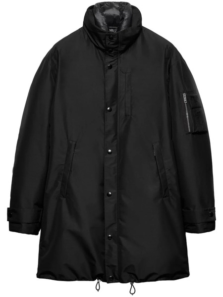  Prada Logo-lettering Coat - Black 