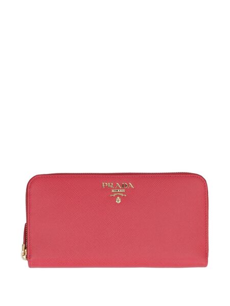  Prada Logo-lettering Wallet - Red 