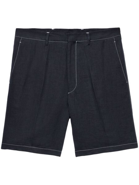  Prada Logo-patch Bermuda Shorts - Black 