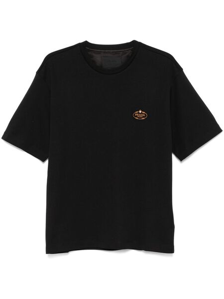  Prada Logo-patch T-shirt - Black 
